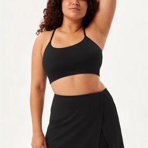 Girlfriend Collective Juliet Strappy Sports Bra lightweight support XXXL Black